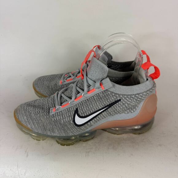 Nike Air Vapormax Grade School Athletic Sneakers Kids 6 Gray Flyknit Breathable - Picture 5 of 10